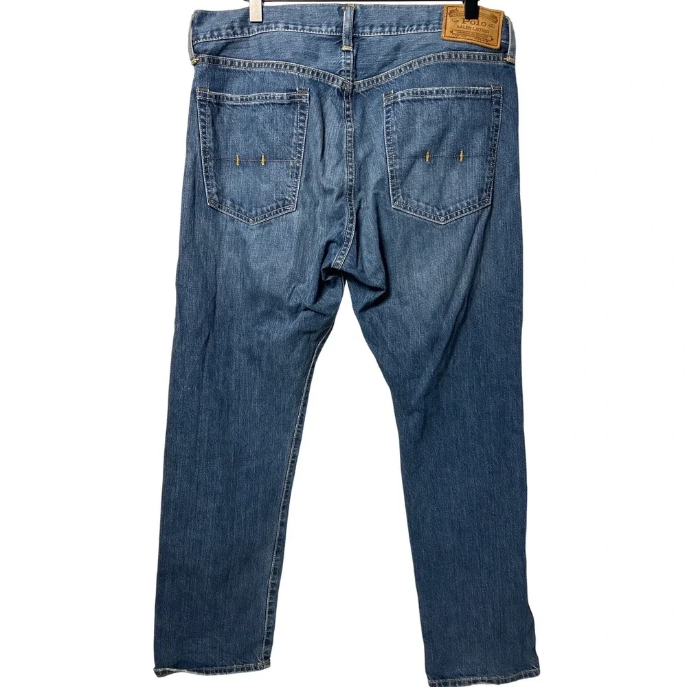 Polo Ralph Lauren Hampton Straight Jeans Blue Denim RL LogoSize‎ 34 x 30